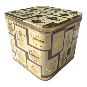 Antique J. Lyons & Co (Canada) Ltd Teapot Confectionary Tea Tin Metal Container